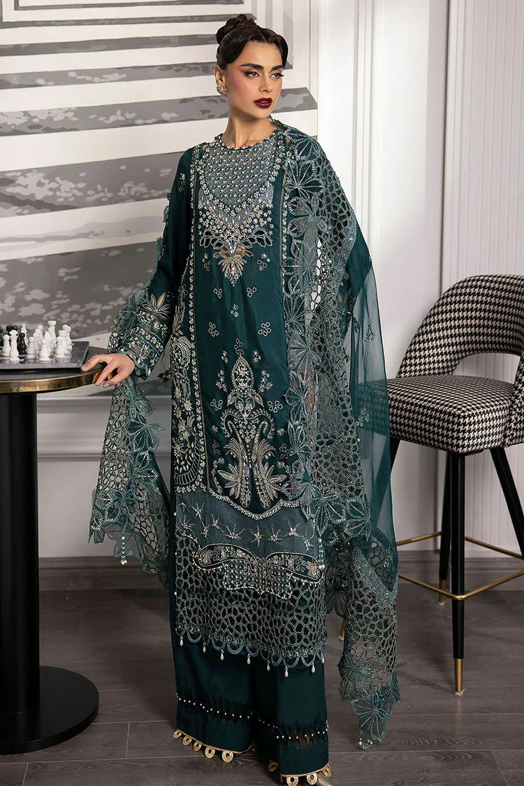 Picture of Sardinia - La More Wedding Formals - 702 Emerald Night - Unstitched - Available at Raja Sahib