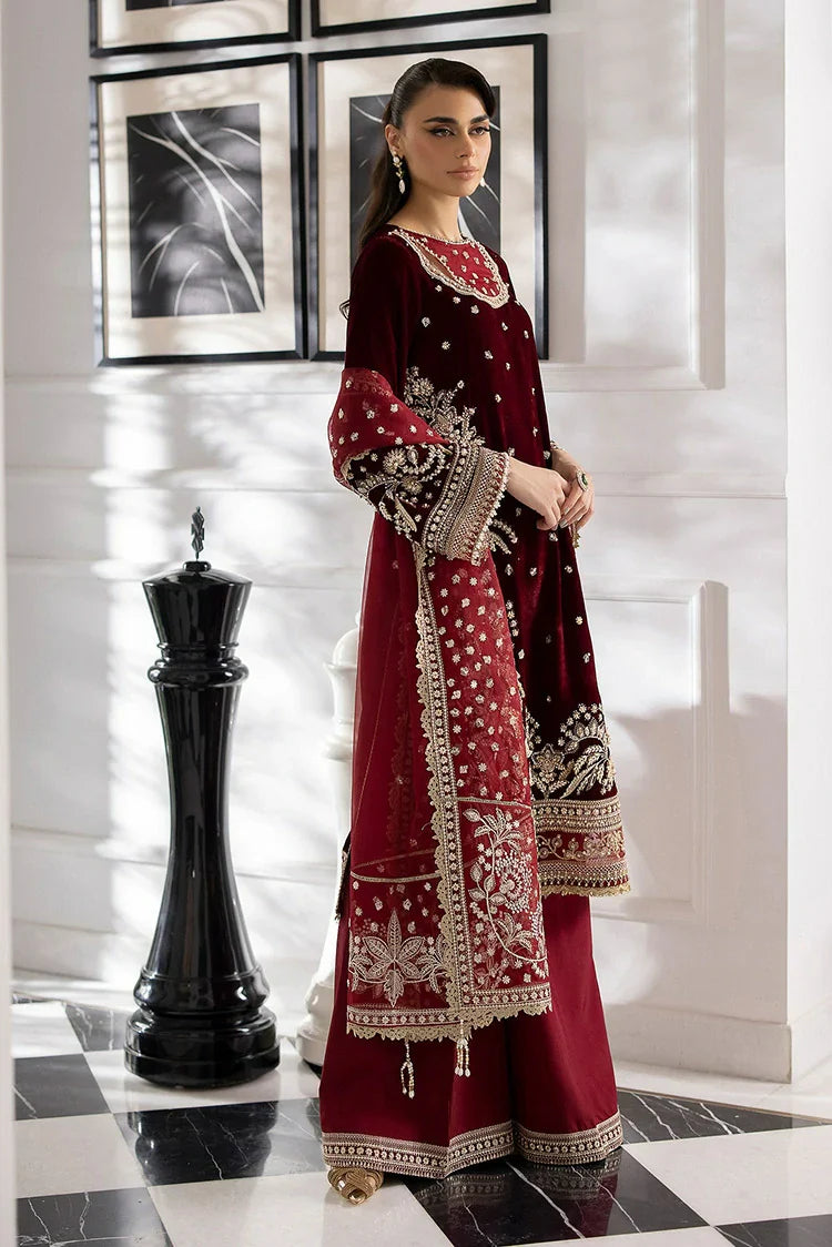 Picture of Sardinia - La More Wedding Formals - 703 Maroon Muse - Unstitched - Available at Raja Sahib