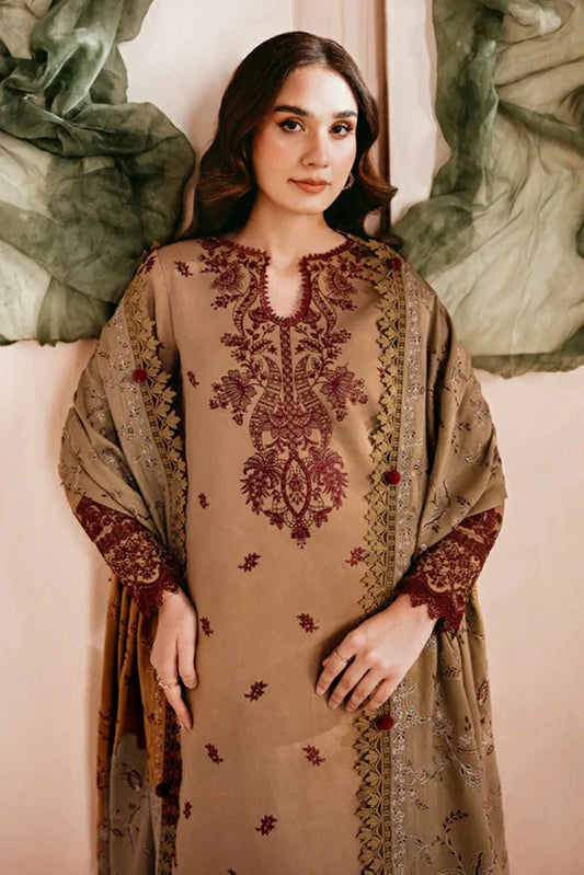 Picture of Florent - Shades of Winter Embroidered Shawl Series - FSW-4B - Unstitched - Available at Raja Sahib