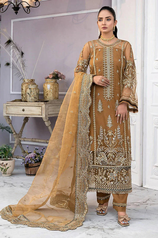 Picture of Suveez - Qalb Luxury Collection Vol 6 - 03 Ziba - Unstitched - Available at Raja Sahib