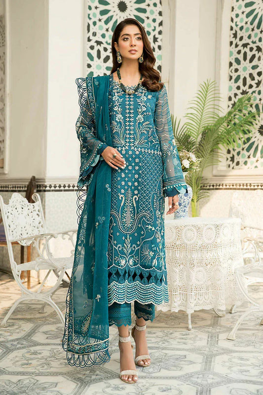 Picture of Suveez - Qalb Luxury Collection Vol 6 - 04 RUYA - Unstitched - Available at Raja Sahib