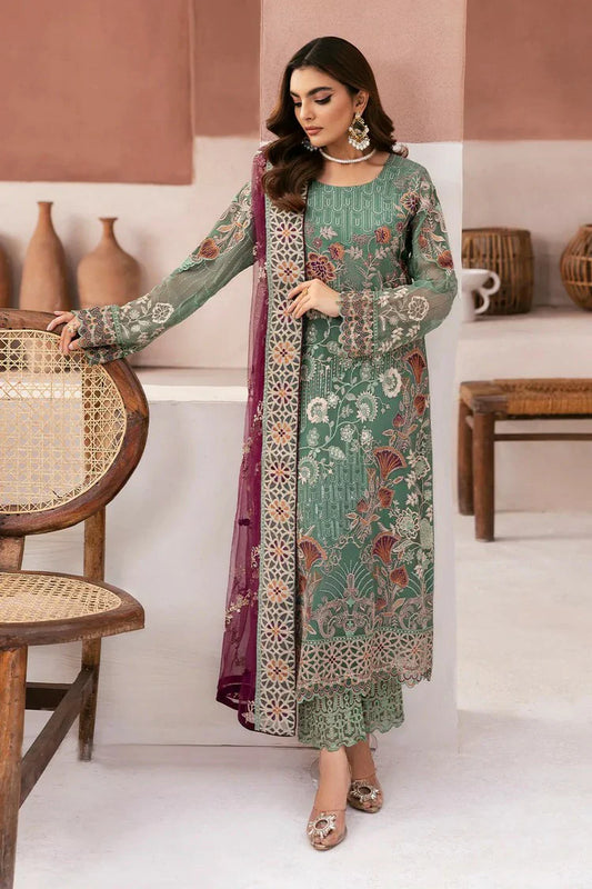 Picture of Ramsha - Arzoo Luxury Chiffon Collection Vol 1 - U-103 - Unstitched - Available at Raja Sahib