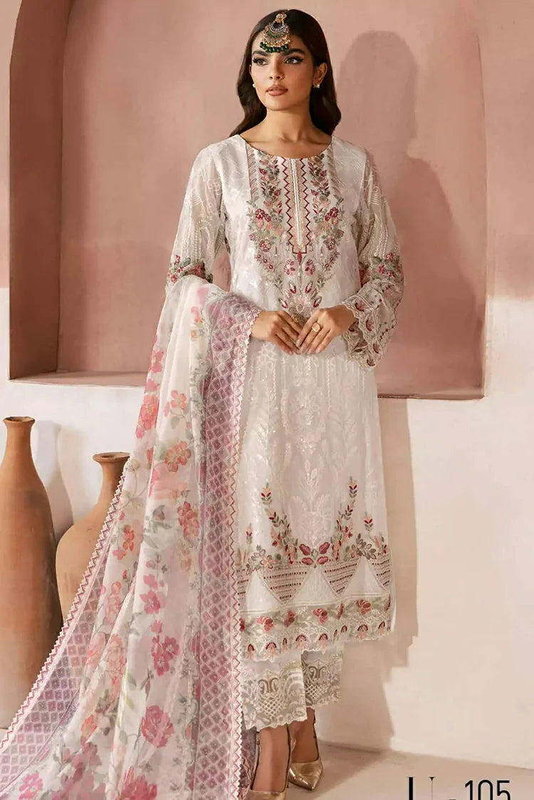 Picture of Ramsha - Arzoo Luxury Chiffon Collection Vol 1 - U-105 - Unstitched - Available at Raja Sahib