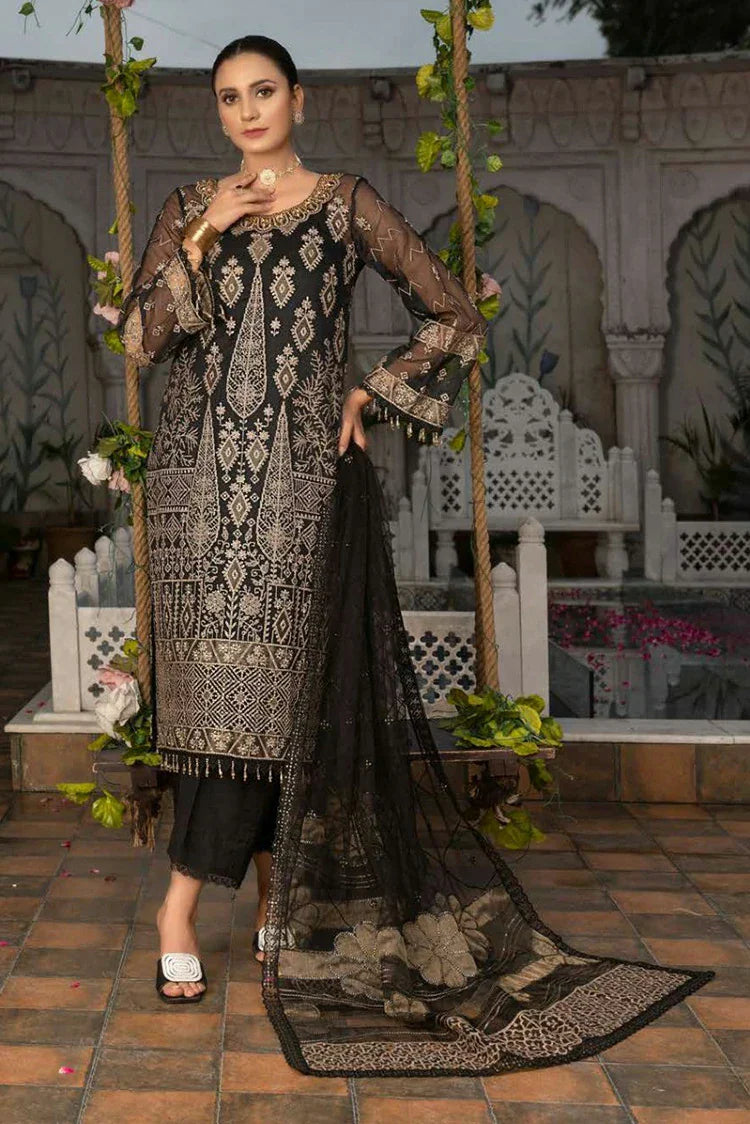 Picture of Janique - Luxury Khaadi Collection Vol 5 - 01 Sable Black - Unstitched - Available at Raja Sahib