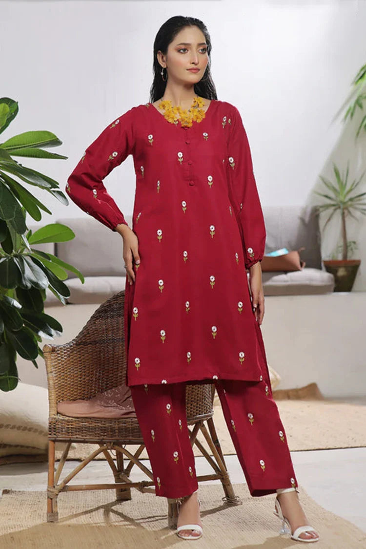 Picture of Abaan Zohan - Akkas Collection - Maroon - Available at Raja Sahib