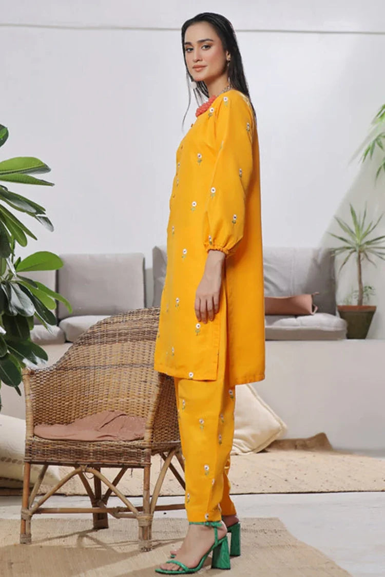 Picture of Abaan Zohan - Akkas Collection - Mustard Yellow - Available at Raja Sahib