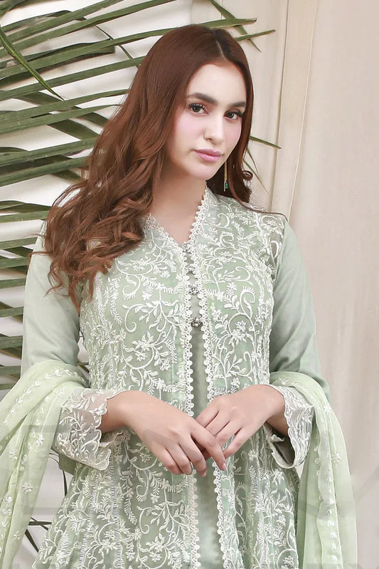 Picture of Manahils - Safiyya RTW Collection - Aqua-113 - Available at Raja Sahib