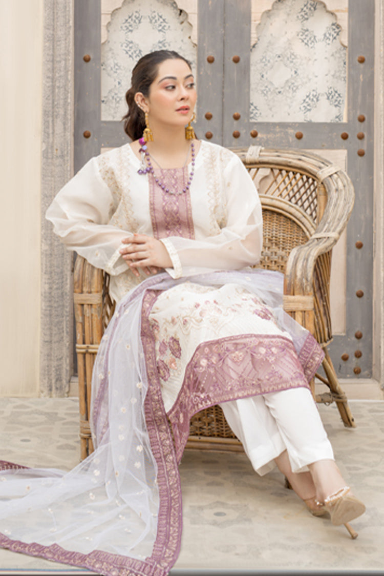 Picture of Arwa Zahra - Mehmal Embroidered Collection - AZ005 - Unstitched - Available at Raja Sahib