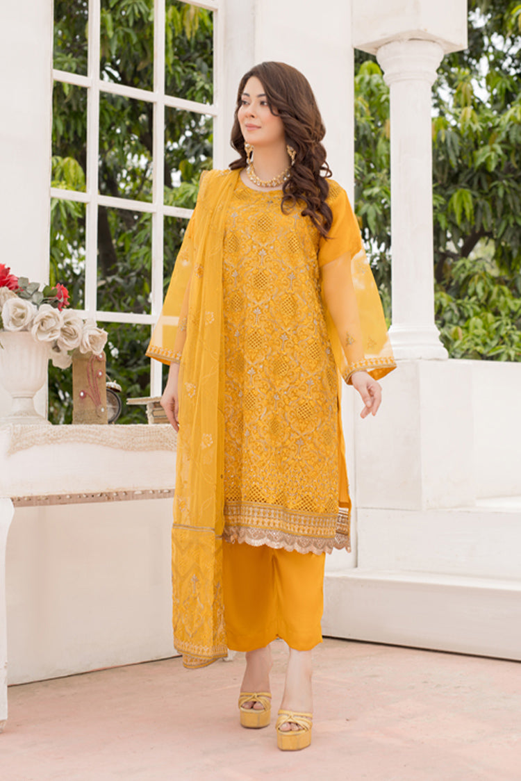 Picture of Arwa Zahra - Mehmal Embroidered Collection - AZ007 - Unstitched - Available at Raja Sahib