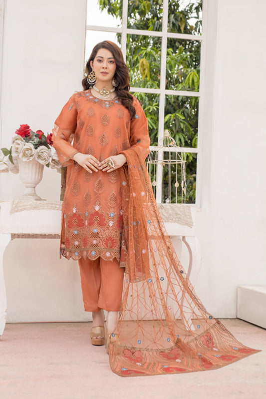 Picture of Arwa Zahra - Mehmal Embroidered Collection - AZ008 - Unstitched - Available at Raja Sahib