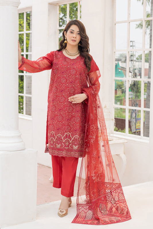 Picture of Arwa Zahra - Mehmal Embroidered Collection - AZ010 - Unstitched - Available at Raja Sahib