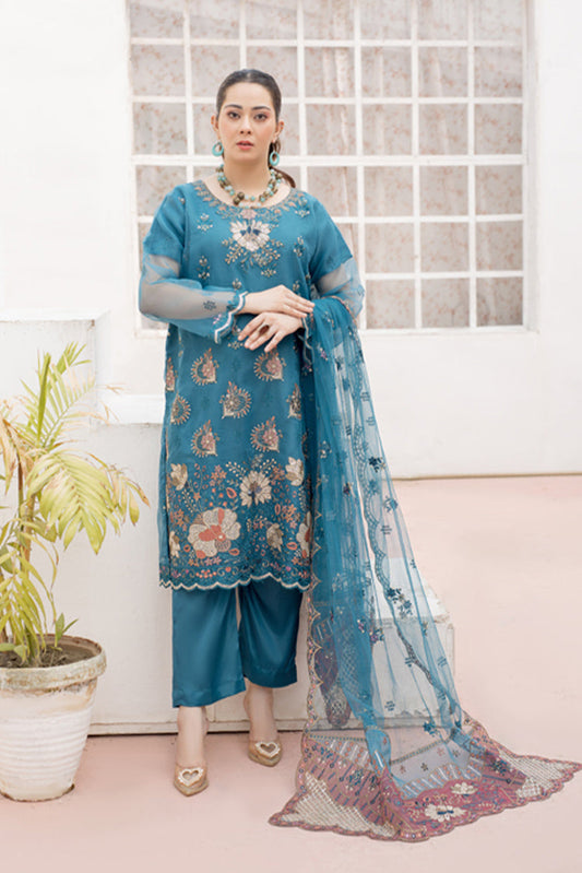 Picture of Arwa Zahra - Mehmal Embroidered Collection - AZ012 - Unstitched - Available at Raja Sahib