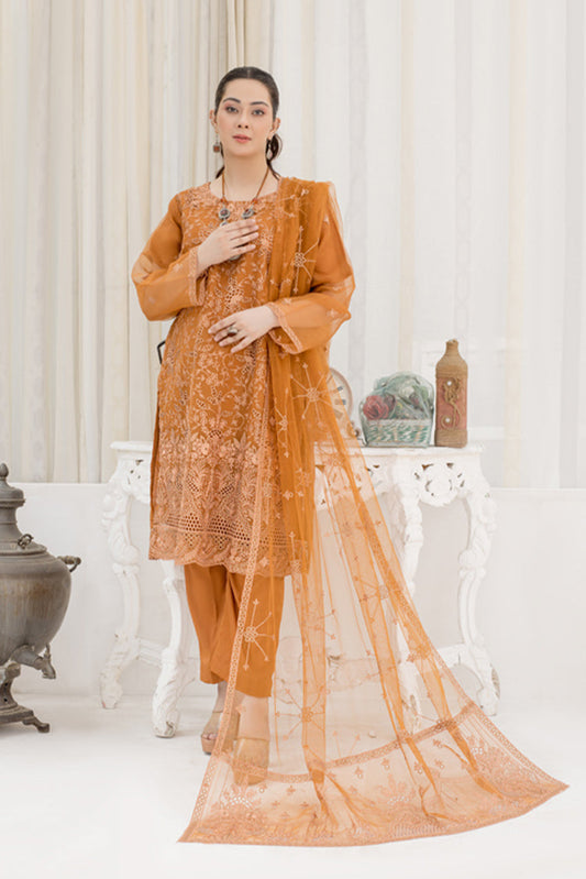 Picture of Arwa Zahra - Mehmal Embroidered Collection - AZ013 - Unstitched - Available at Raja Sahib