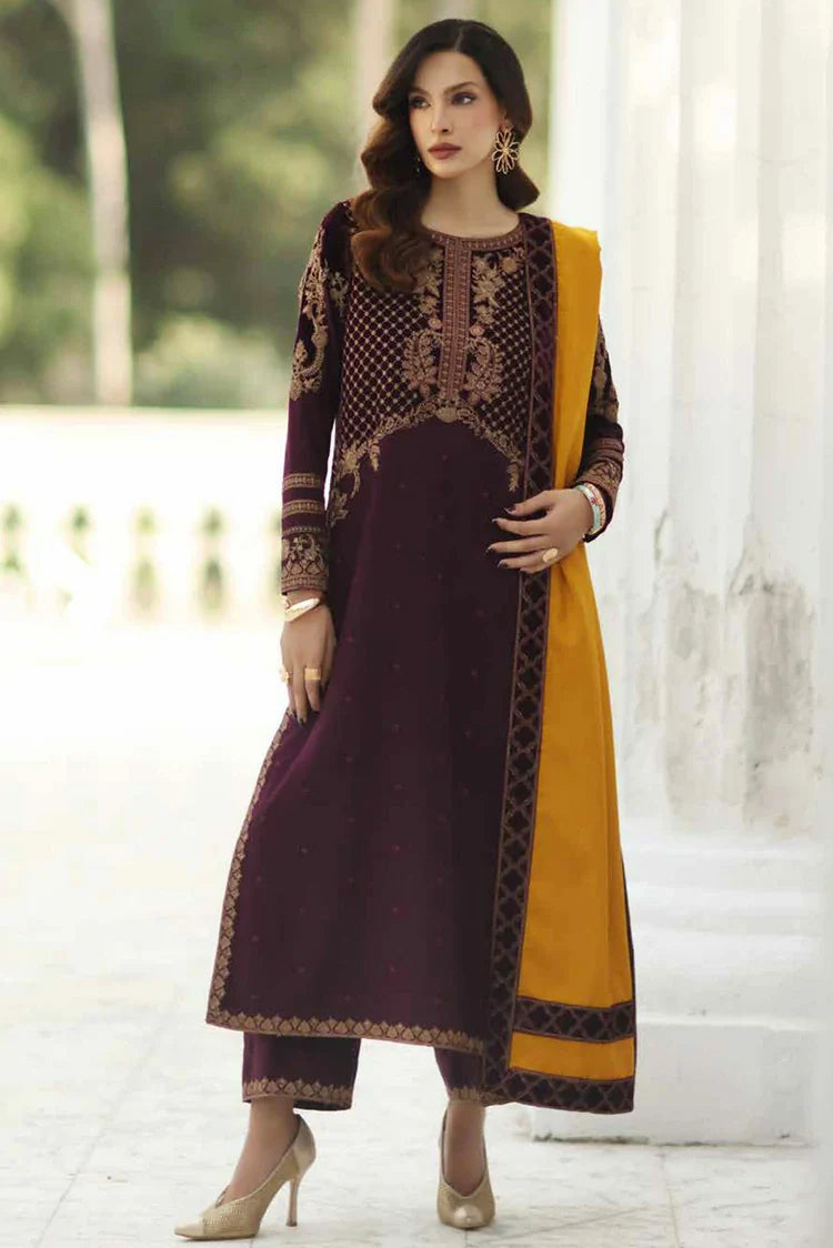 Signature Embroidered Peach Leather & Velvet Collection