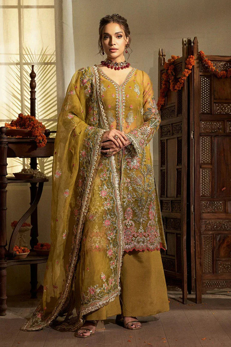 Picture of Fabiha Fatima - Mehar O Maah Luxury Festive Collection - 01 AMBER - Unstitched - Available at Raja Sahib