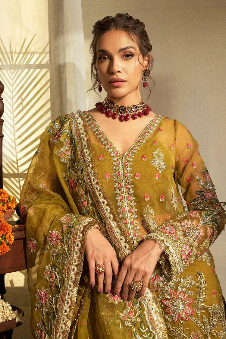 Picture of Fabiha Fatima - Mehar O Maah Luxury Festive Collection - 01 AMBER - Unstitched - Available at Raja Sahib