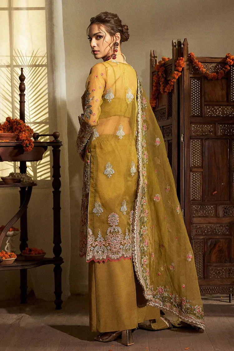 Picture of Fabiha Fatima - Mehar O Maah Luxury Festive Collection - 01 AMBER - Unstitched - Available at Raja Sahib