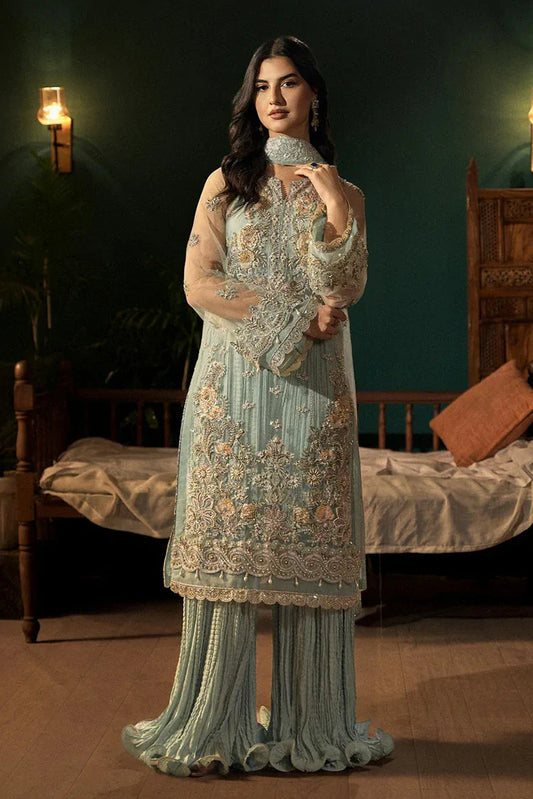 Picture of Fabiha Fatima - Mehar O Maah Luxury Festive Collection - 04 AQUAMARINE - Unstitched - Available at Raja Sahib