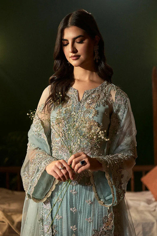 Picture of Fabiha Fatima - Mehar O Maah Luxury Festive Collection - 04 AQUAMARINE - Unstitched - Available at Raja Sahib