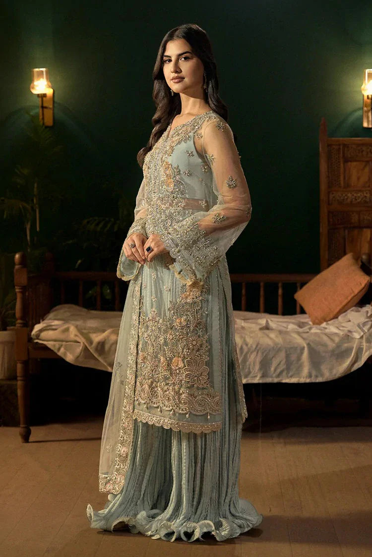 Picture of Fabiha Fatima - Mehar O Maah Luxury Festive Collection - 04 AQUAMARINE - Unstitched - Available at Raja Sahib