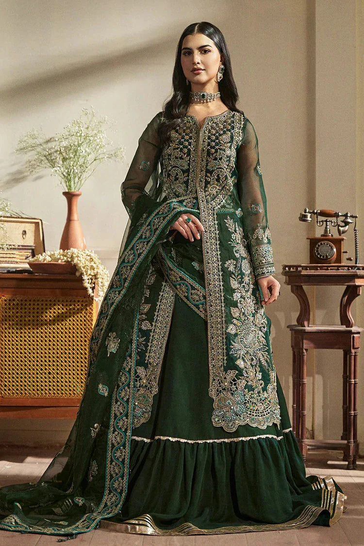 Picture of Fabiha Fatima - Mehar O Maah Luxury Festive Collection - 05 EMERALD - Unstitched - Available at Raja Sahib