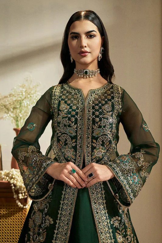 Picture of Fabiha Fatima - Mehar O Maah Luxury Festive Collection - 05 EMERALD - Unstitched - Available at Raja Sahib