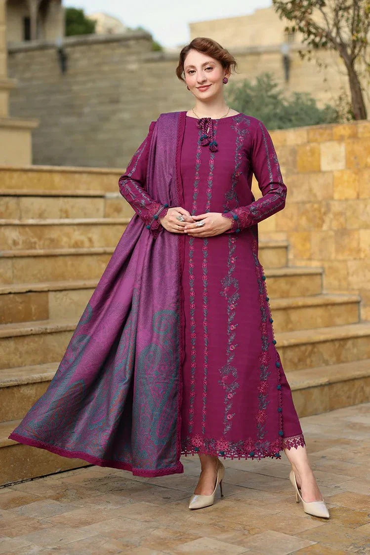 Rang Rasiya - Carnation Winter Luxury Shawl Edit - 12 Frappe - Unstitc ...
