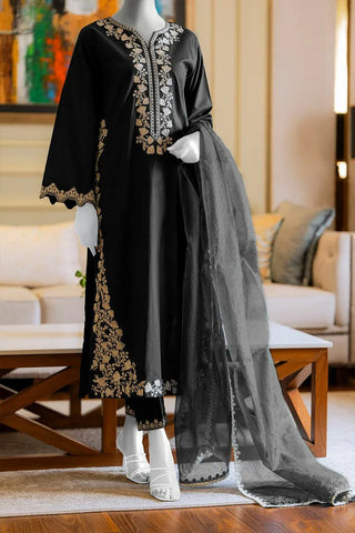 Picture of Summer '24 - Black Colorway Embroidered Suit - Available at Raja Sahib