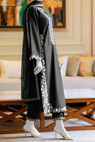 Picture of Summer '24 - Black Colorway Embroidered Suit - Available at Raja Sahib