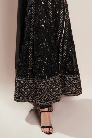 Picture of Manahils - Safiyya RTW Collection - Black-099 - Available at Raja Sahib