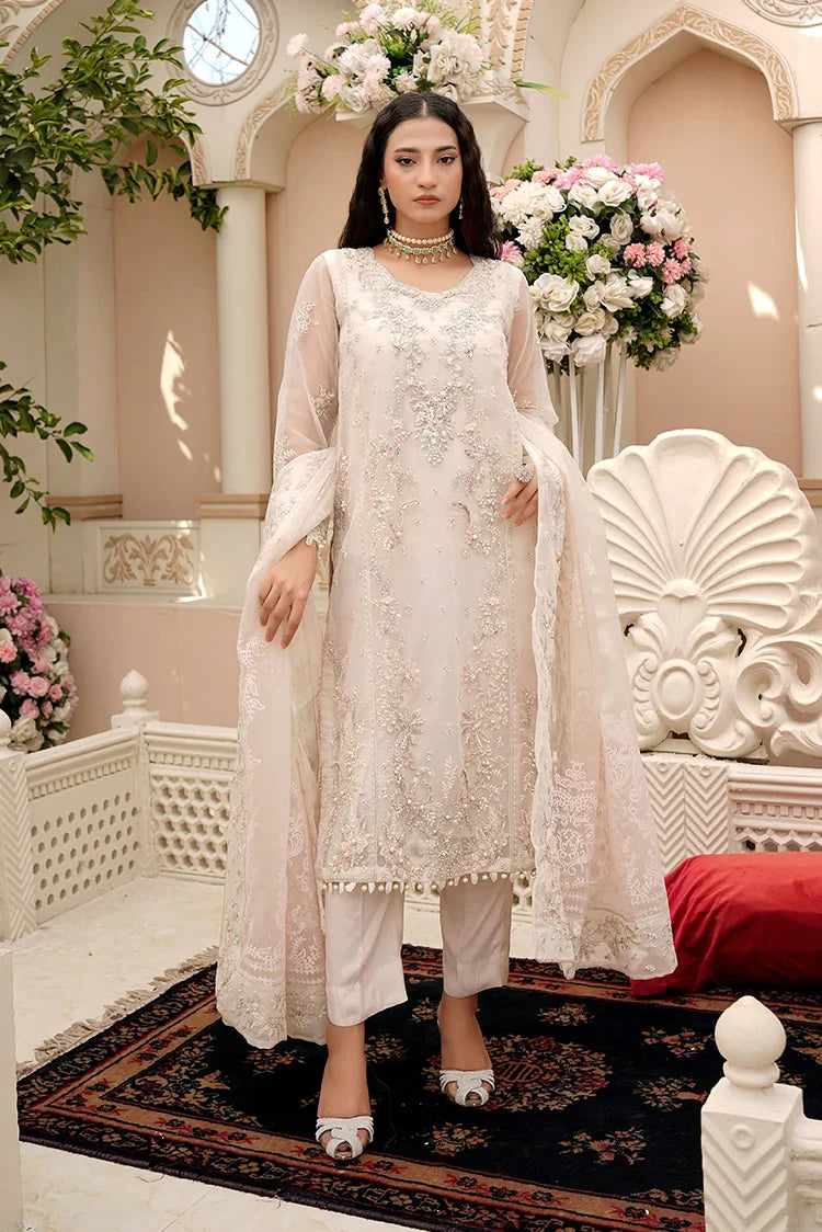 Picture of Ricamo - Dhanak 4 PC Unstitched Festive Collection - Chandi - Available at Raja Sahib