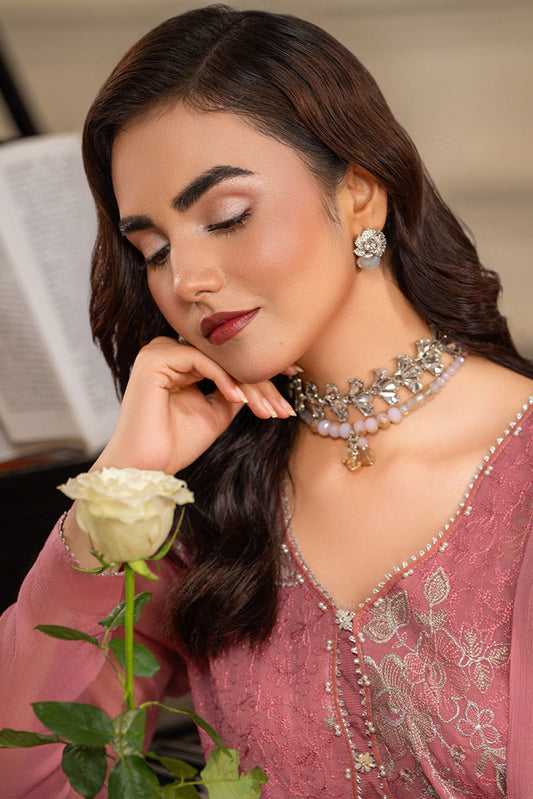 Picture of Hemstitch - Chiffon Luxury Collection - Blush Pink - Stitched - Available at Raja Sahib