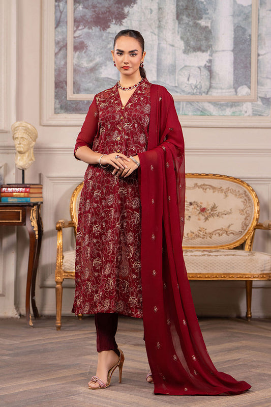 Picture of Hemstitch - Chiffon Luxury Collection - Melina - Stitched - Available at Raja Sahib