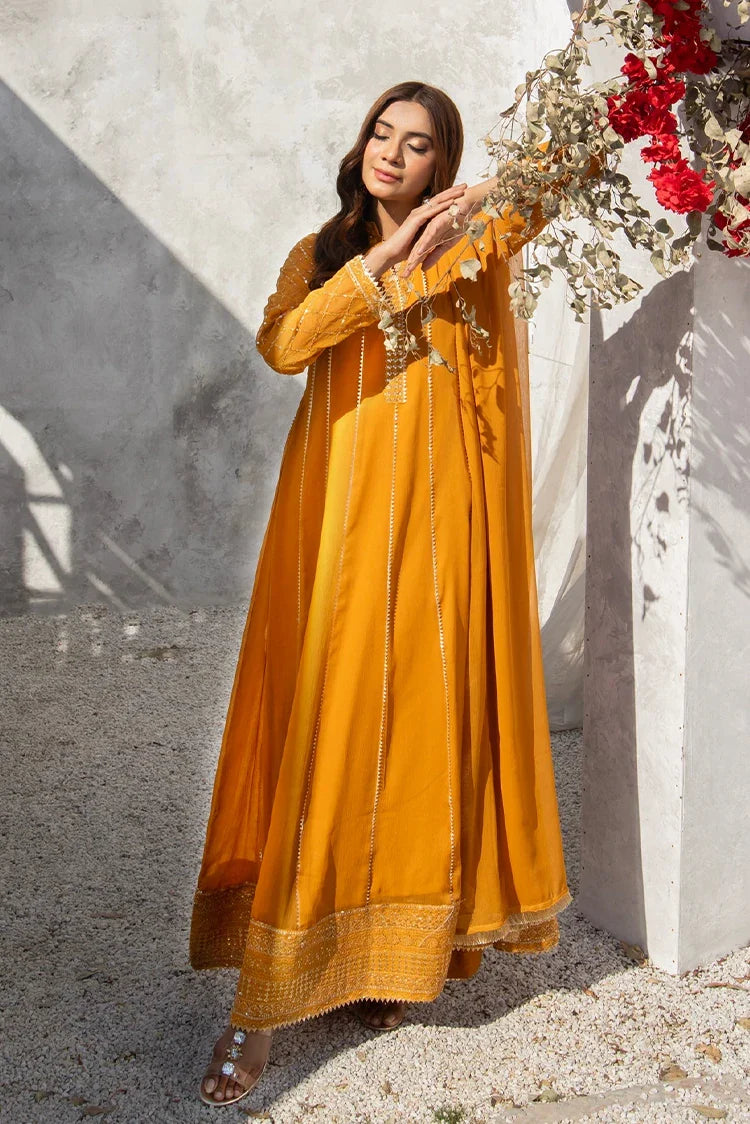 Picture of Manahils - Safiyya RTW Collection - Copper Orange-106 - Available at Raja Sahib