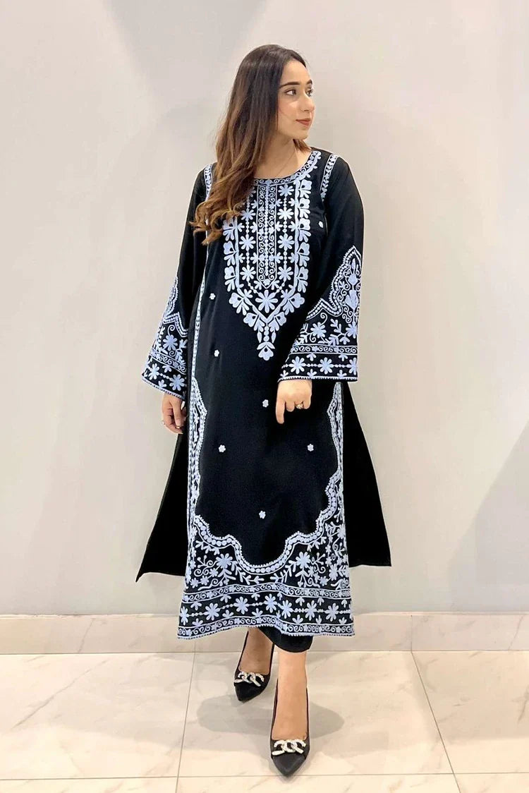 Picture of Manahils - Embroidered - 2 Pc - Black - Available at Raja Sahib