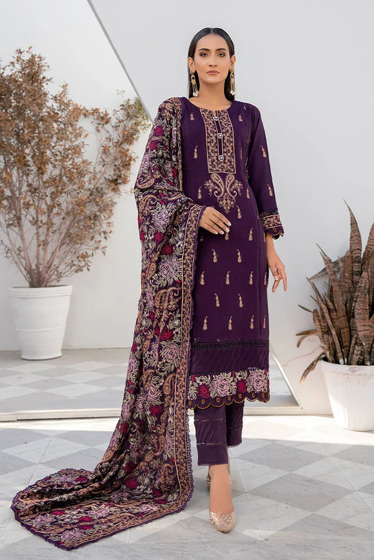 Picture of Threads & Weaves - Dhanak 3 PC Embroidered Collection - D23102 - Available at Raja Sahib