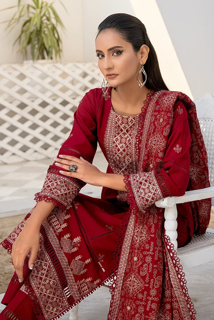 Picture of Threads & Weaves - Dhanak 3 PC Embroidered Collection - D23106 - Available at Raja Sahib