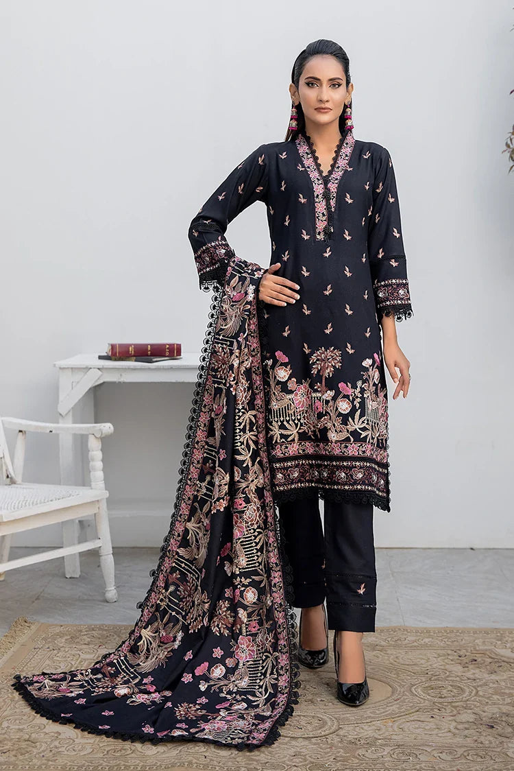 Dhanak 3 PC Embroidered Collection