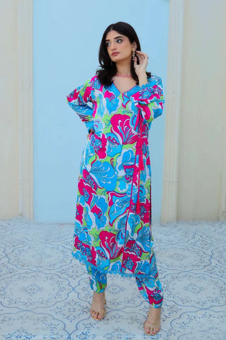 Picture of Maherposh - Dastak 2 PC Floral Printed RTW Collection - DAS-0013 - Available at Raja Sahib