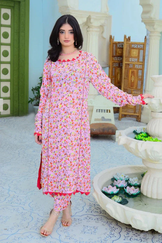 Picture of Maherposh - Dastak 2 PC Floral Printed RTW Collection - DAS-0014 - Available at Raja Sahib