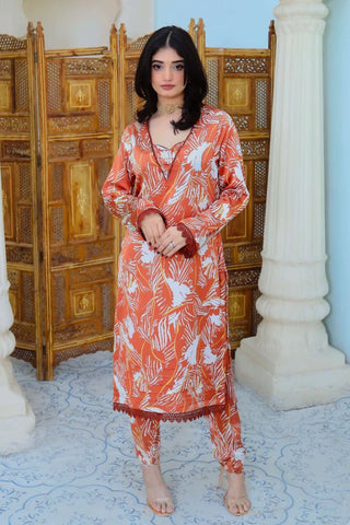 Picture of Maherposh - Dastak 2 PC Floral Printed RTW Collection - DAS-0016 - Available at Raja Sahib