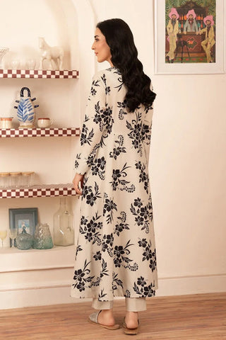 Picture of Stitch Vibes - Morganite RTW  Collection - 2 PC - Beige Floral Maxi - Available at Raja Sahib