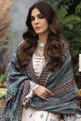 Picture of Humdum - Denara Woolen Shawl & Embroidered Edition - D04 - Available at Raja Sahib