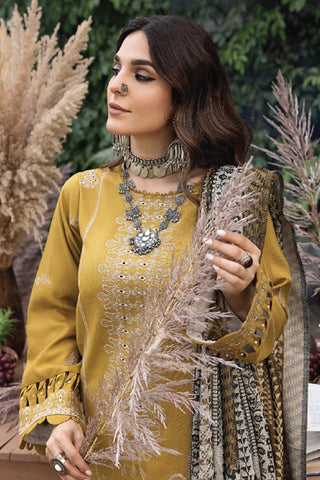 Picture of Humdum - Denara Woolen Shawl & Embroidered Edition - D06 - Available at Raja Sahib