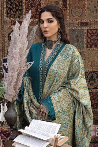 Picture of Humdum - Denara Woolen Shawl & Embroidered Edition - D09 - Available at Raja Sahib