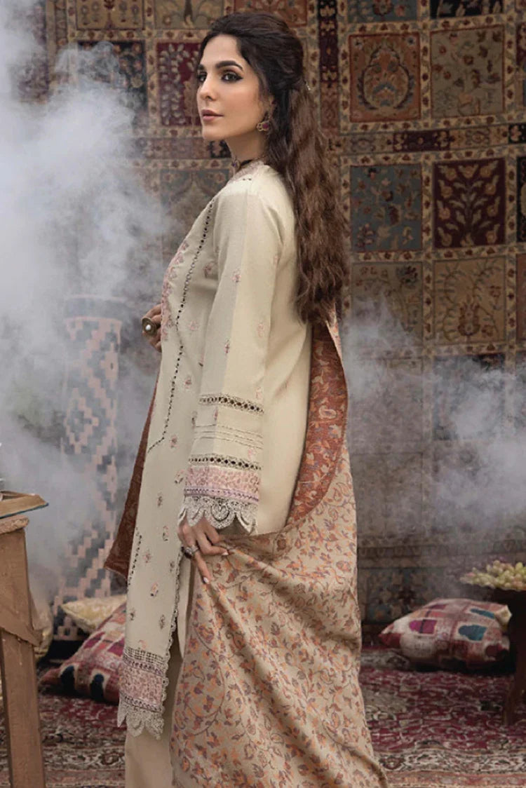 Picture of Humdum - Denara Woolen Shawl & Embroidered Edition - D10 - Available at Raja Sahib