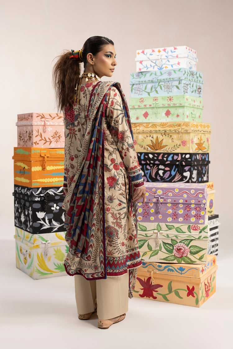 Picture of Ellena - 3-PC Unstitched Digital Printed Lawn Suit - Available at Raja Sahib