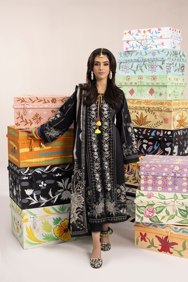 Picture of Ellena - 3-PC Unstitched Digital Printed Lawn Suit - Available at Raja Sahib