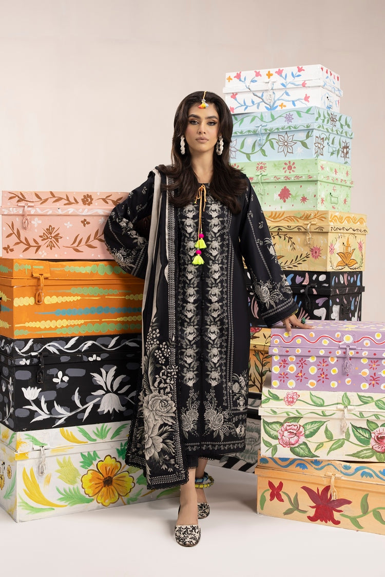 Picture of Ellena - 3-PC Unstitched Digital Printed Lawn Suit - Available at Raja Sahib