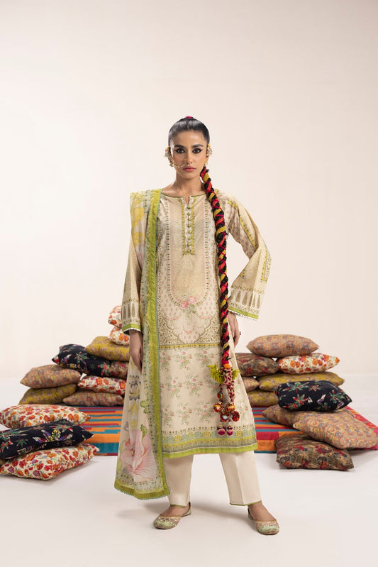 Picture of Ellena - 3-PC Unstitched Digital Printed Lawn Suit - Available at Raja Sahib